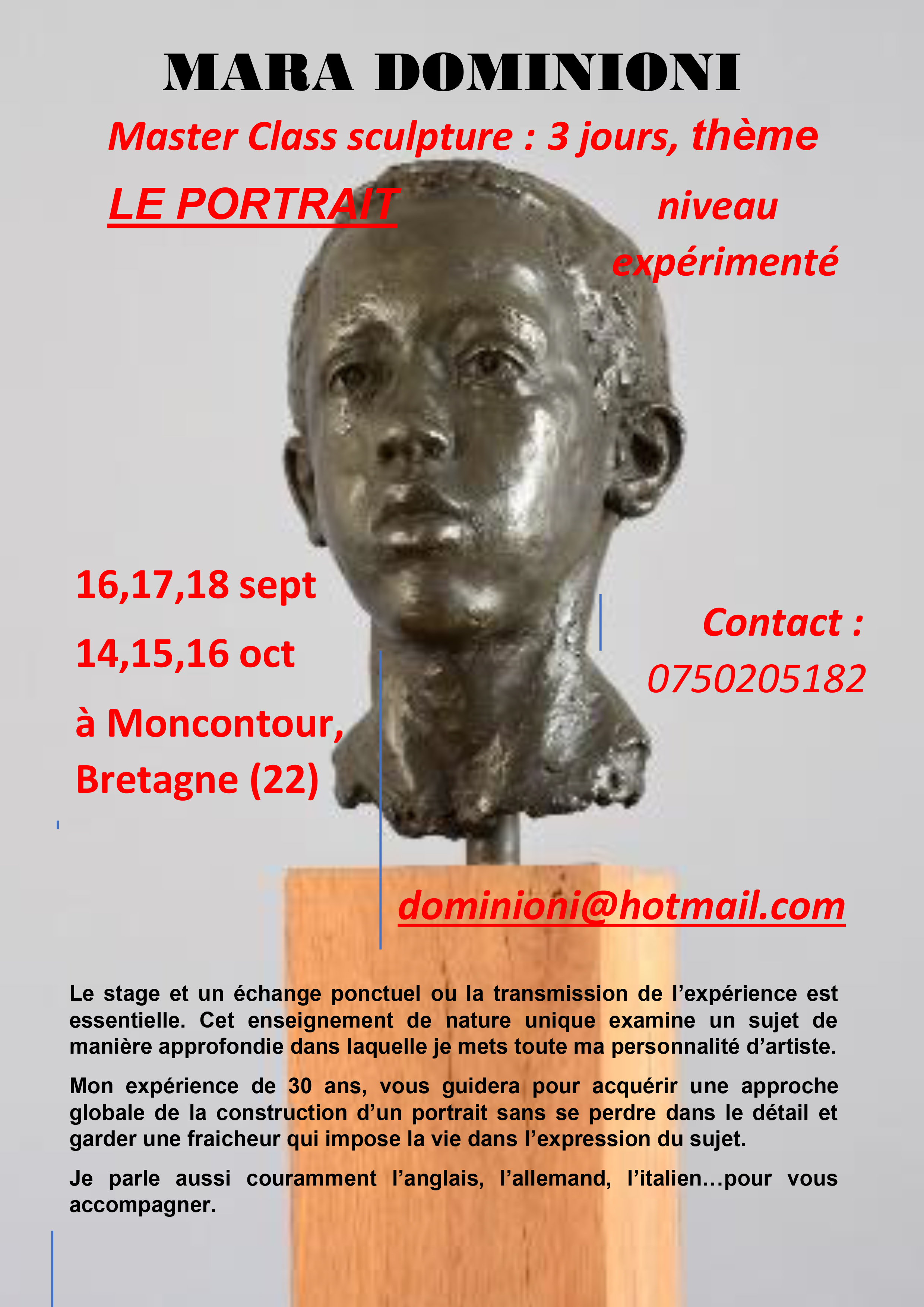 Formation sculpture Mara Dominioni Bretagne